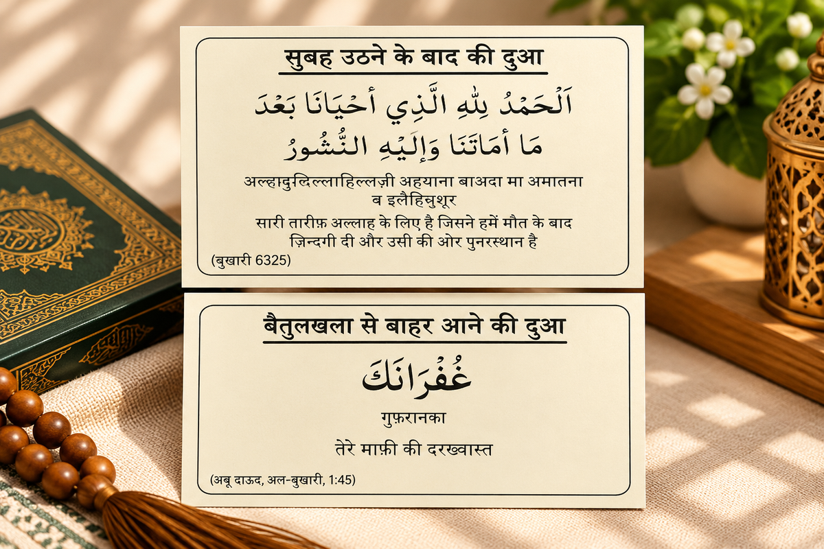 Hindi Dua Stickers (12 dua in a set)